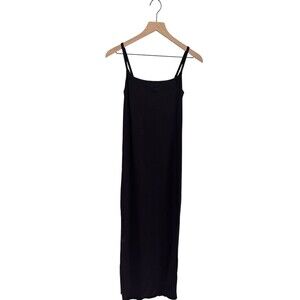 Skims Fits Everybody Maternity Long Slip Dress onyx  Small New with tags